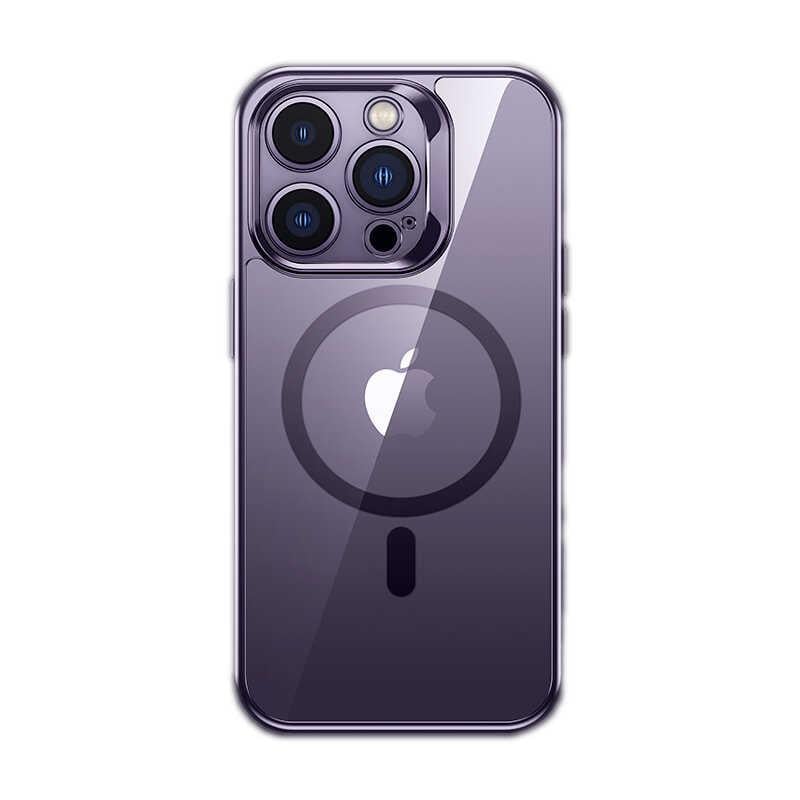 Apple iPhone 14 Pro Max Kılıf M-safe Şarj Özellikli Premium Cam Arka Yüzey Benks Electroplated Kapak