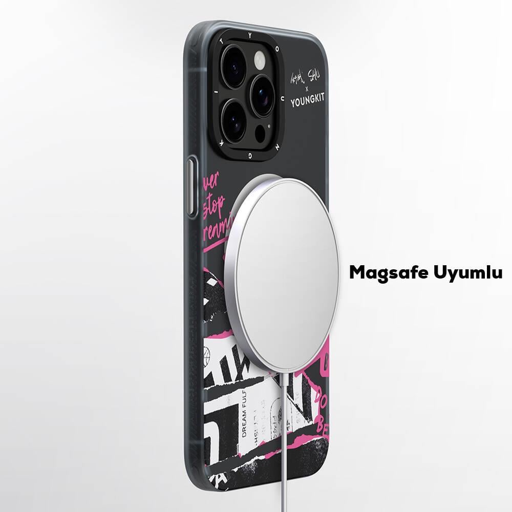 Apple iPhone 14 Pro Max Kılıf M-safe Şarj Özellikli Shu Tasarımlı Youngkit Dreamland Serisi Kapak