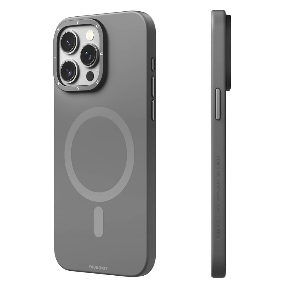 Apple iPhone 14 Pro Max Kılıf M-safe Şarj Özellikli Çizilmeye ve Aşınmaya Dayanıklı Youngkit Velvet Serisi Kapak