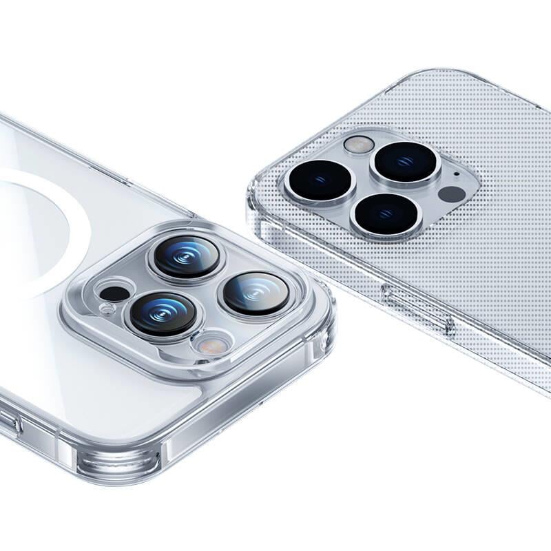 Apple iPhone 14 Pro Max Kılıf M-safe Şarj Özellikli Benks Magnetic Shiny Glass Serisi Kapak