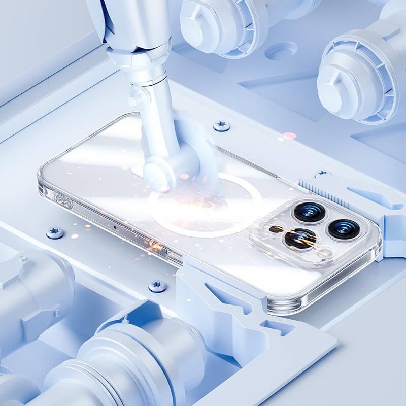 Apple iPhone 14 Pro Max Kılıf M-safe Şarj Özellikli Kamera Korumalı Benks Corning Glass Serisi Kapak