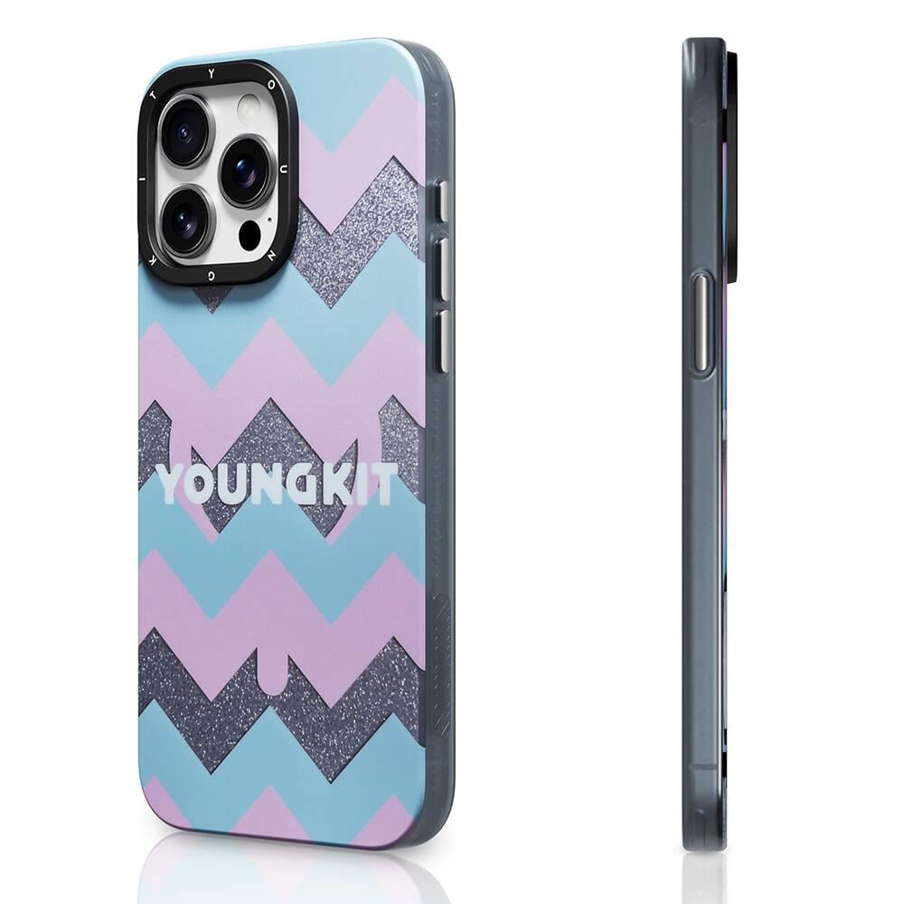 Apple iPhone 14 Pro Max Kılıf M-safe Şarj Özellikli Youngkit Star Dazzle Serisi Kapak