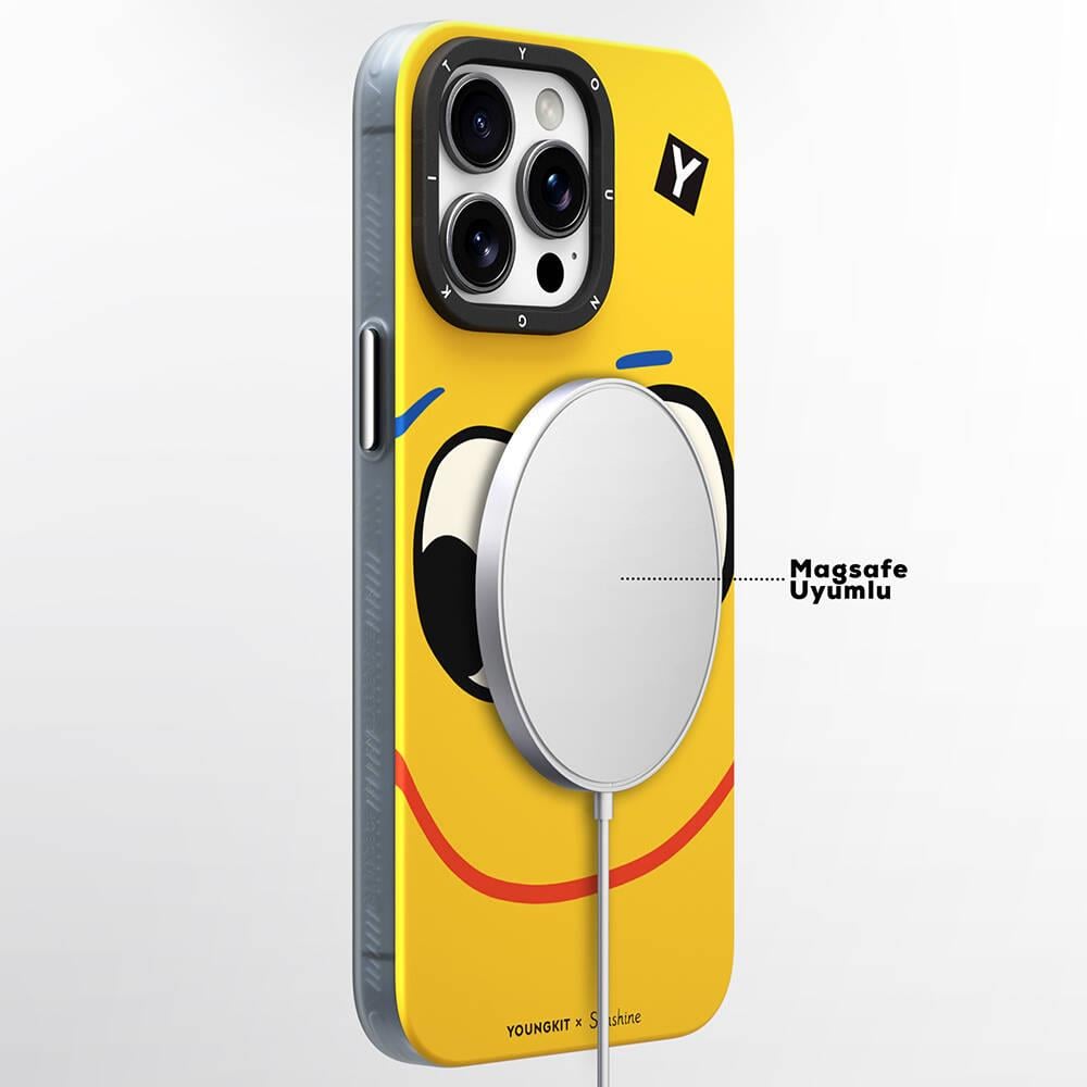 Apple iPhone 14 Pro Max Kılıf M-safe Şarj Özellikli Sunshine Tasarımlı Youngkit Daily Happy Serisi Kapak