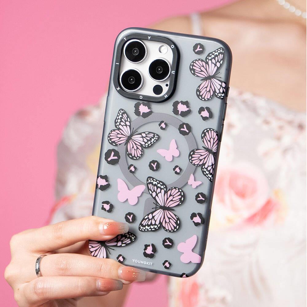 Apple iPhone 14 Pro Max Kılıf M-safe Şarj Özellikli Youngkit Water-Ink Serisi Kapak