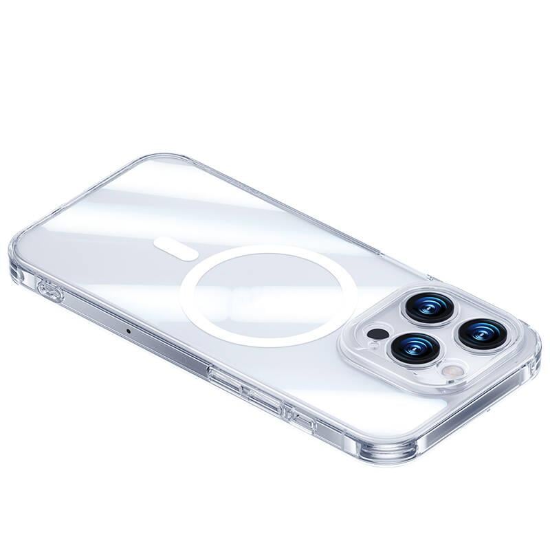 Apple iPhone 14 Pro Max Kılıf M-safe Şarj Özellikli Benks Magnetic Shiny Glass Serisi Kapak