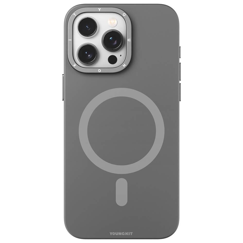 Apple iPhone 14 Pro Max Kılıf M-safe Şarj Özellikli Çizilmeye ve Aşınmaya Dayanıklı Youngkit Velvet Serisi Kapak