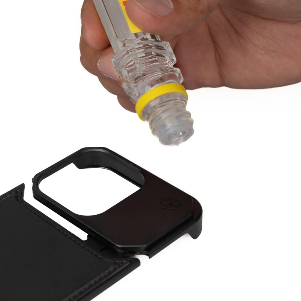Apple iPhone 14 Pro Max Kılıf M-safe Şarj Özellikli Mekanizmalı Koku Hazneli Zore Mostar Kapak