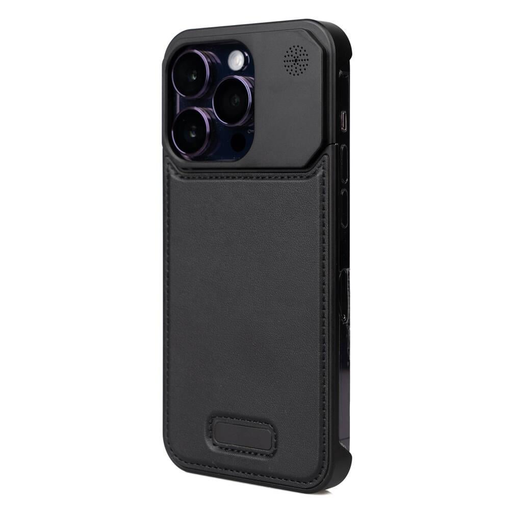 Apple iPhone 14 Pro Max Kılıf M-safe Şarj Özellikli Mekanizmalı Koku Hazneli Zore Mostar Kapak