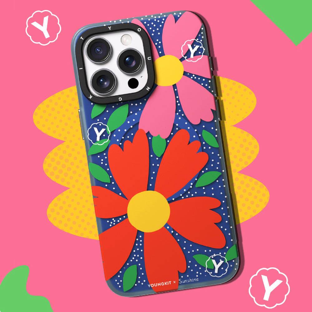 Apple iPhone 14 Pro Max Kılıf M-safe Şarj Özellikli Sunshine Tasarımlı Youngkit Colorful Serisi Kapak