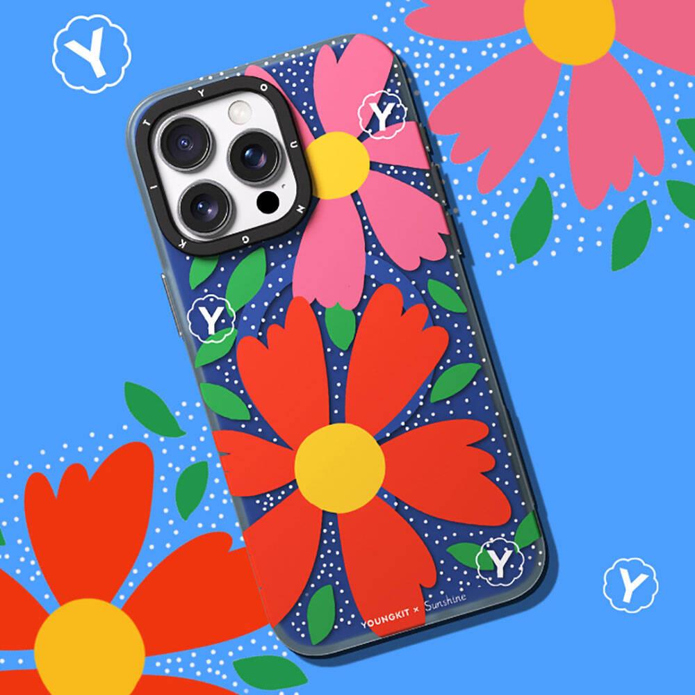 Apple iPhone 14 Pro Max Kılıf M-safe Şarj Özellikli Sunshine Tasarımlı Youngkit Colorful Serisi Kapak