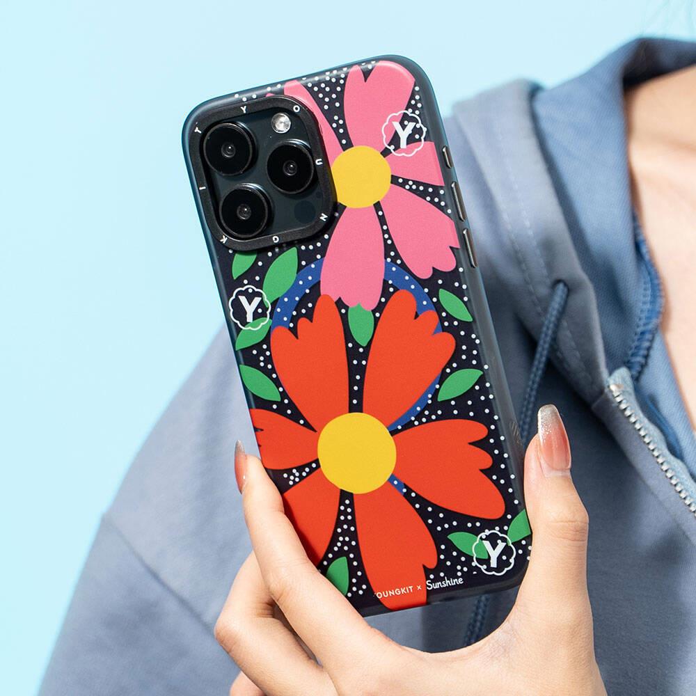 Apple iPhone 14 Pro Max Kılıf M-safe Şarj Özellikli Sunshine Tasarımlı Youngkit Colorful Serisi Kapak