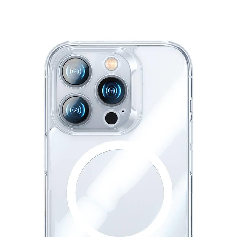 Apple iPhone 14 Pro Max Kılıf M-safe Şarj Özellikli Benks Magnetic Shiny Glass Serisi Kapak