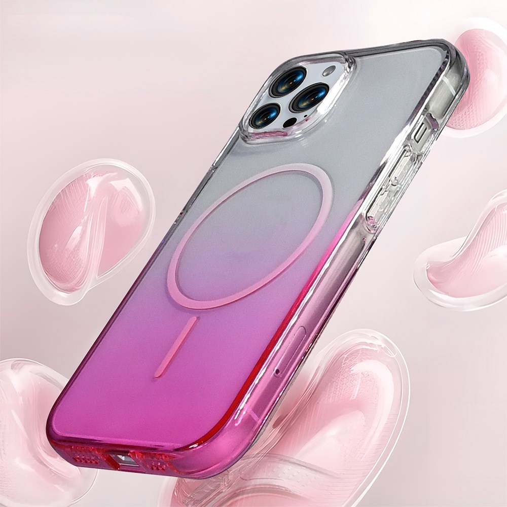 Apple iPhone 14 Pro Max Kılıf M-safe Şarj Özellikli Fırça Boya Desenli Zore Palet Kapak