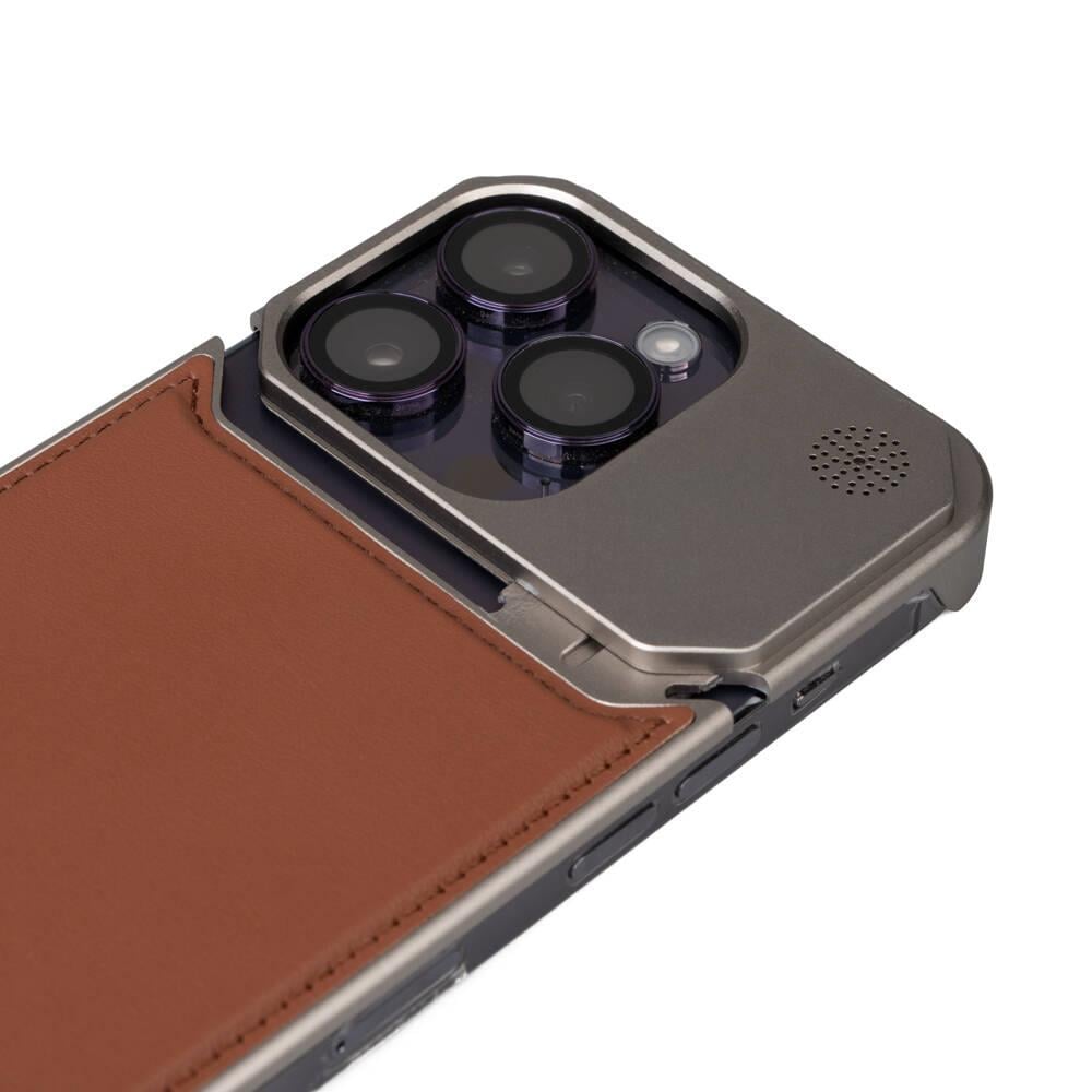 Apple iPhone 14 Pro Max Kılıf M-safe Şarj Özellikli Mekanizmalı Koku Hazneli Zore Mostar Kapak