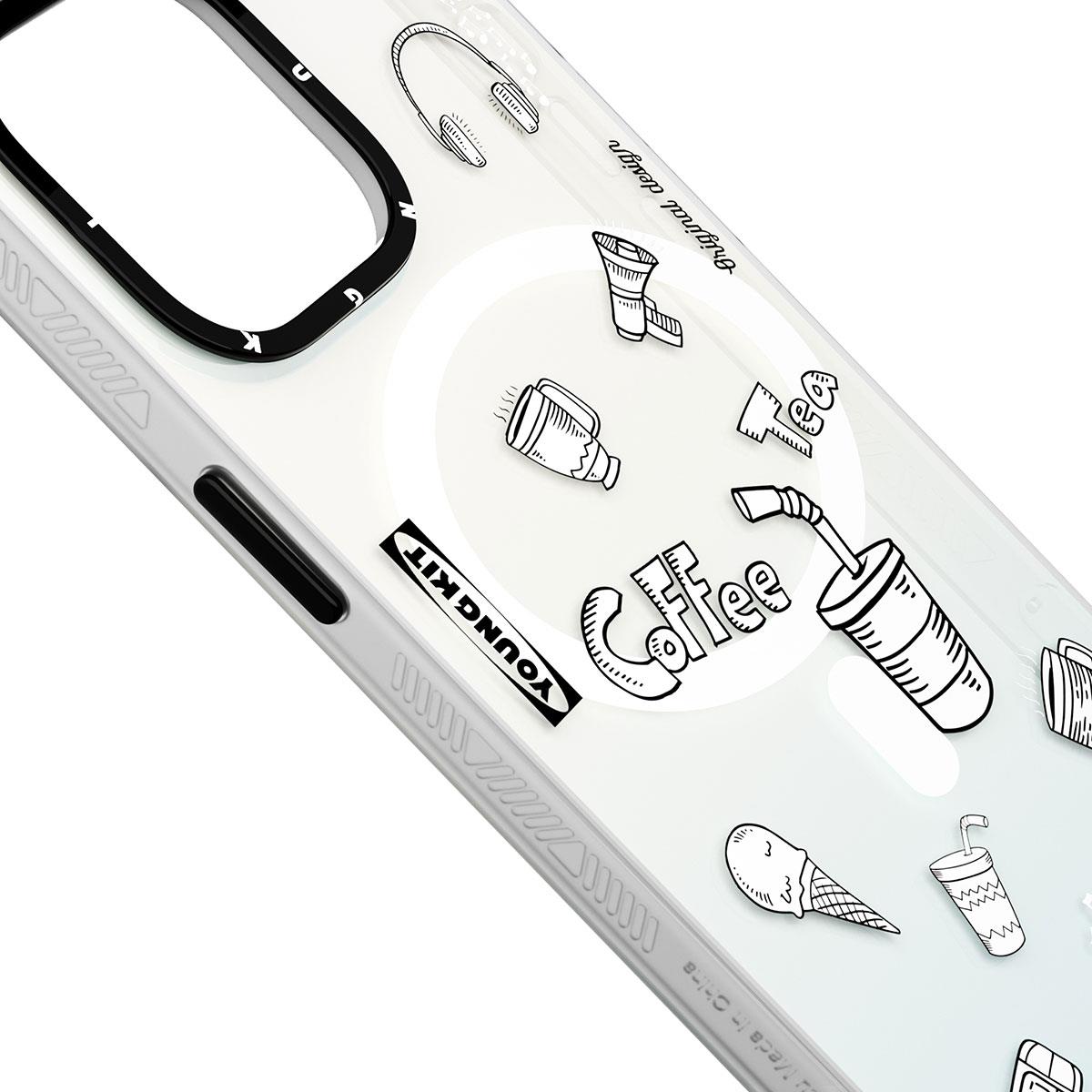 Apple iPhone 14 Pro Max Kılıf M-safe Şarj Özellikli Desenli Youngkit Plaything Serisi Kapak