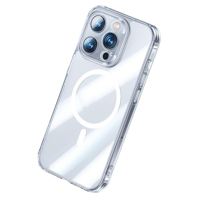 Apple iPhone 14 Pro Max Kılıf M-safe Şarj Özellikli Benks Magnetic Shiny Glass Serisi Kapak