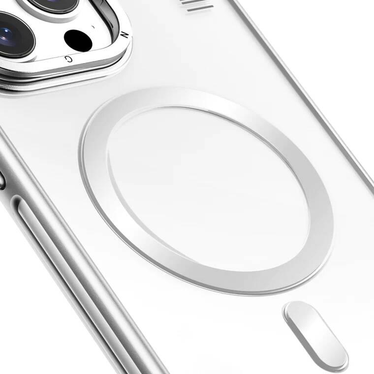 Apple iPhone 14 Pro Max Kılıf M-safe Şarj Özellikli Sararma Önleyici Youngkit Crystal Grid Kapak