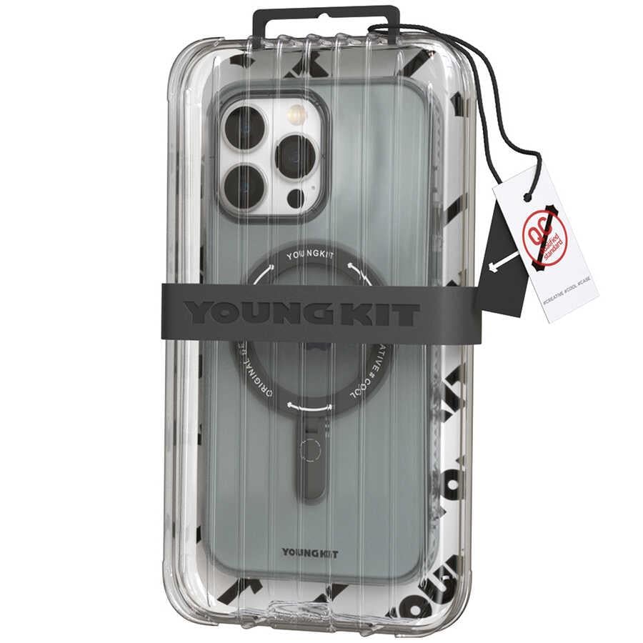 Apple iPhone 14 Pro Max Kılıf M-safe Şarj Özellikli Youngkit Rock Serisi Kapak