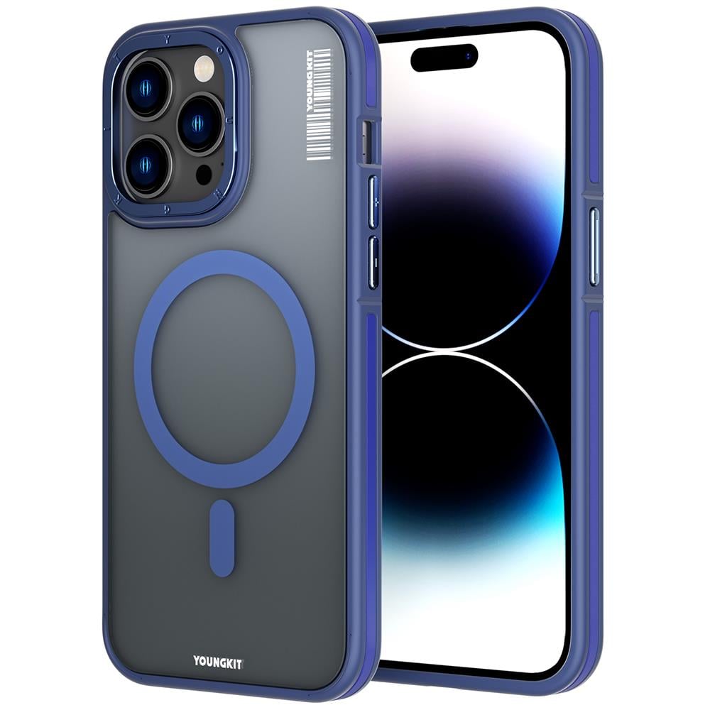 Apple iPhone 14 Pro Max Kılıf M-safe Şarj Özellikli Youngkit Rock Sand Serisi Kapak