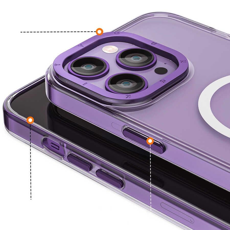 Apple iPhone 14 Pro Max Kılıf M-safe Şarj Özellikli Youngkit Coloured Glaze Serisi Kapak