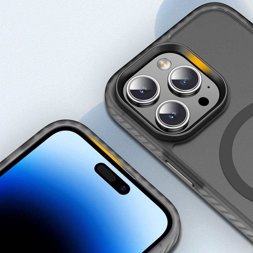 Apple iPhone 14 Pro Max Kılıf Mat Arka Yüzey Wireless Şarj Özellikli Zore Locik Kapak