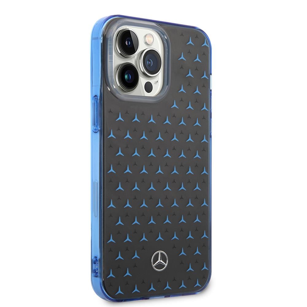 Apple iPhone 14 Pro Max Kılıf Mercedes Benz Çift Katmanlı Yıldız Desenli Dizayn Kapak