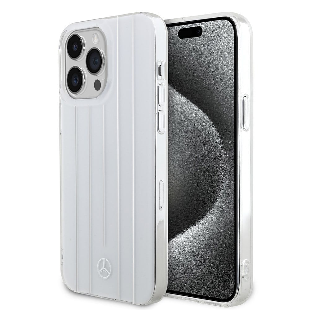Apple iPhone 14 Pro Max Kılıf Mercedes Benz Orjinal Lisanslı New Urban 3 Sert PC Paralel Çizgi Desenli Kapak