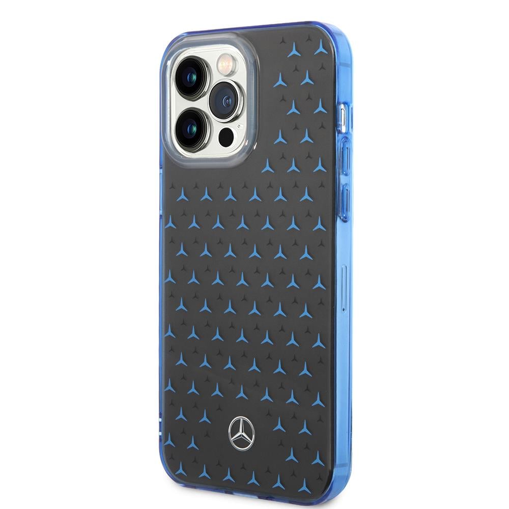 Apple iPhone 14 Pro Max Kılıf Mercedes Benz Çift Katmanlı Yıldız Desenli Dizayn Kapak