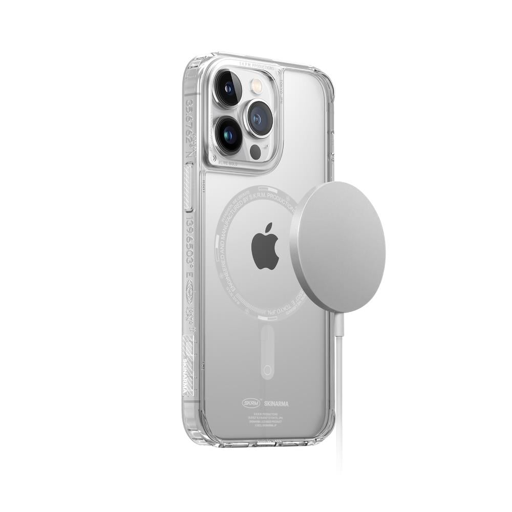 Apple iPhone 14 Pro Max Kılıf SkinArma Şeffaf Airbag Tasarımlı M-safe Şarj Özellikli Saido Kapak