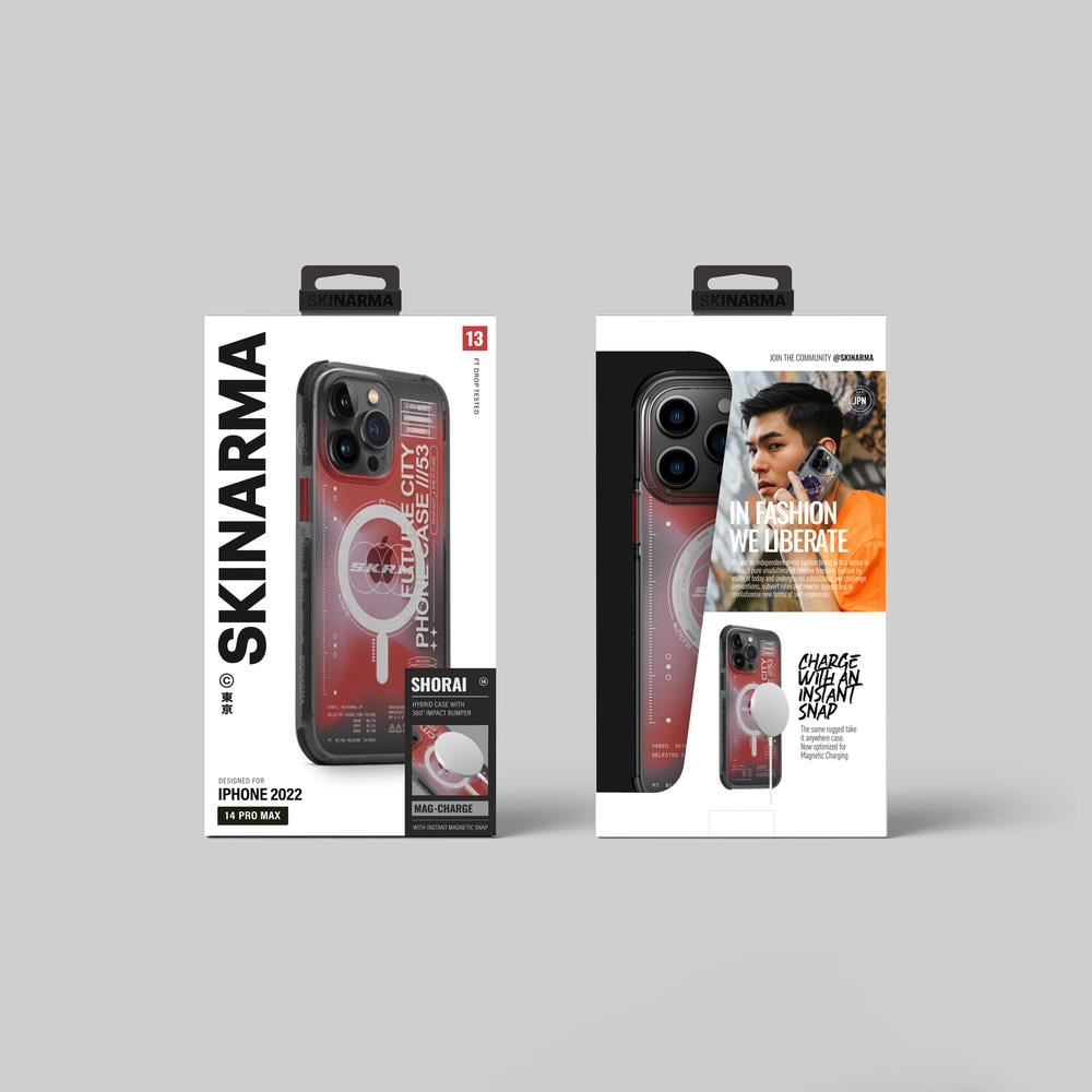 Apple iPhone 14 Pro Max Kılıf SkinArma Şeffaf Airbag Tasarımlı M-safe Şarj Özellikli Shorai Kapak