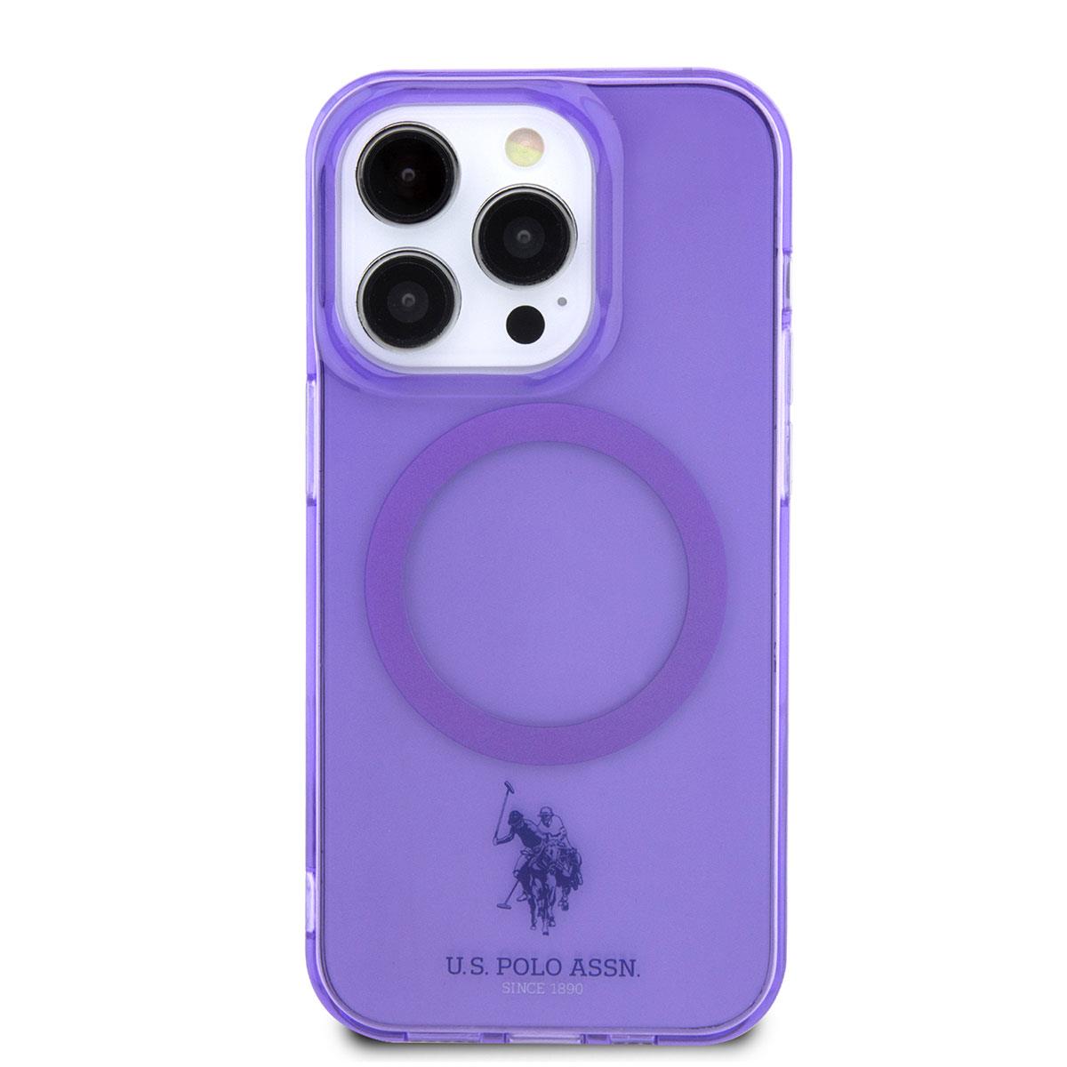 Apple iPhone 14 Pro Max Kılıf U.S. POLO ASSN. M-safe Şarj Özellikli Transparan Tasarım Kapak