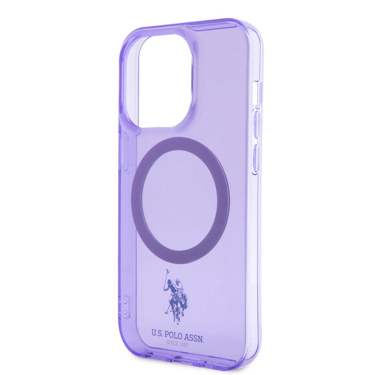 Apple iPhone 14 Pro Max Kılıf U.S. POLO ASSN. M-safe Şarj Özellikli Transparan Tasarım Kapak
