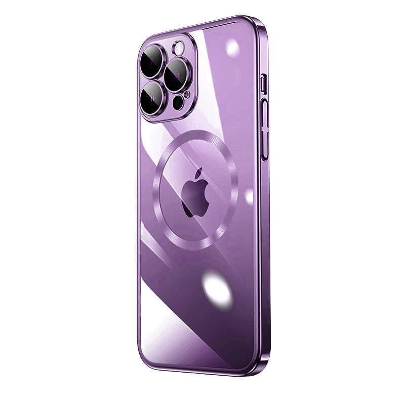 Apple iPhone 14 Pro Max Kılıf Wireless Şarj Özellikli Sert PC Zore Riksos M-safe Kapak