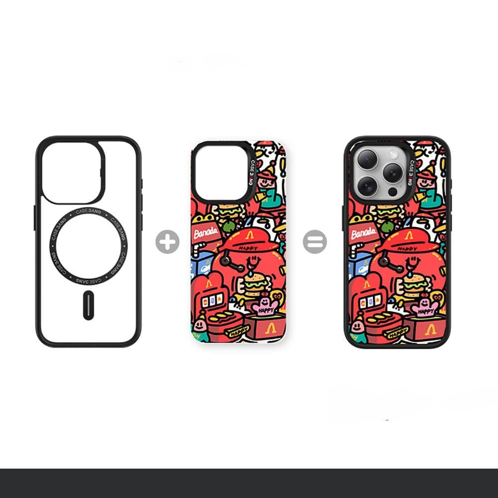 Apple iPhone 14 Pro Max M-safe Şarj Özellikli Casebang Ahhey Serisi Arka Panel