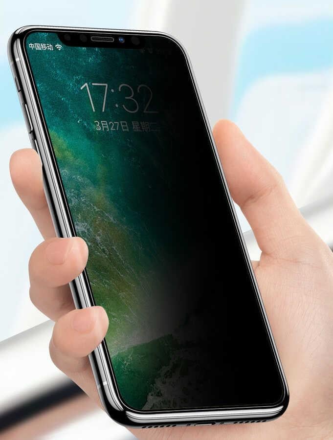 Apple iPhone 14 Pro Max Zore Anti-Dust Privacy Temperli Ekran Koruyucu
