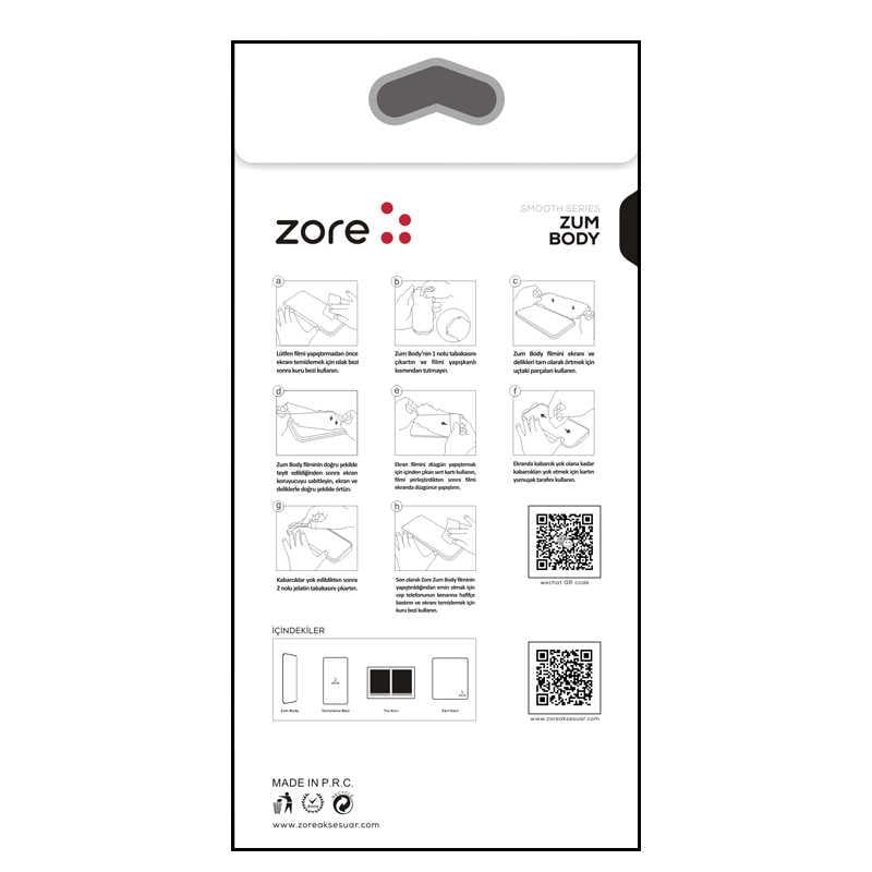 Apple iPhone 14 Pro Max Zore Mat Zum Body Arka Koruyucu