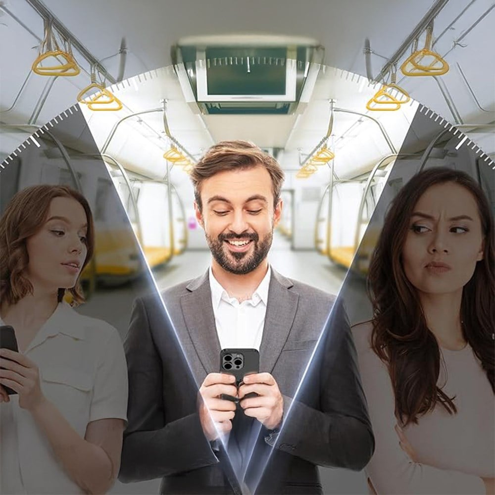 Apple iPhone 14 Zore 2.5D Oliv Privacy Temperli Cam Ekran Koruyucu + Kolay Uygulama Aparatı