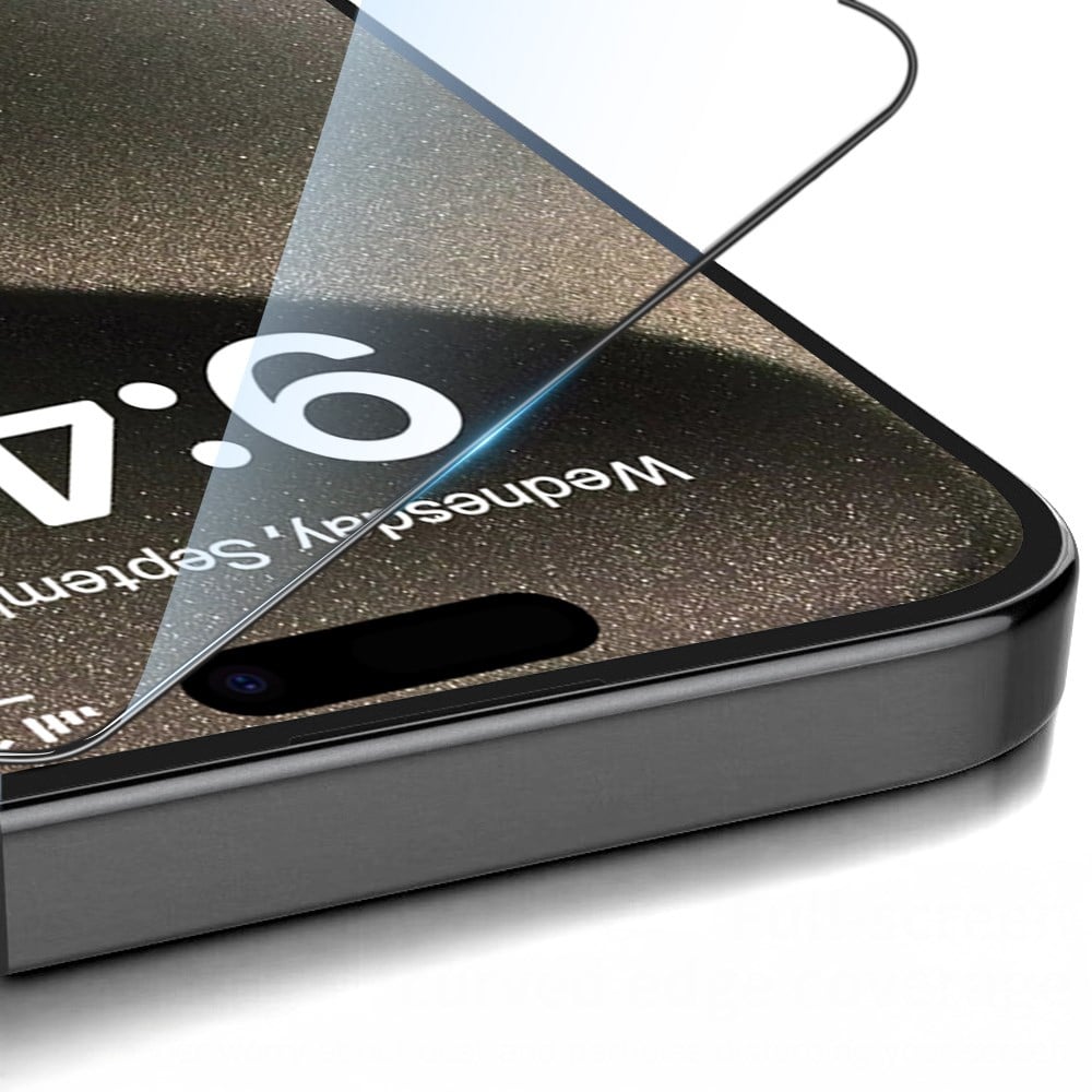 Apple iPhone 14 Zore 3D Oliv HD Temperli Cam Ekran Koruyucu + Kolay Uygulama Aparatı