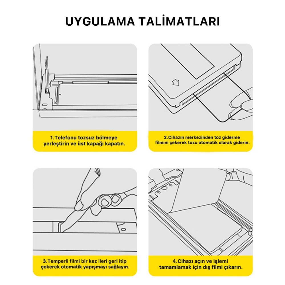 Apple iPhone 14 Zore 3D Oliv HD Temperli Cam Ekran Koruyucu + Kolay Uygulama Aparatı