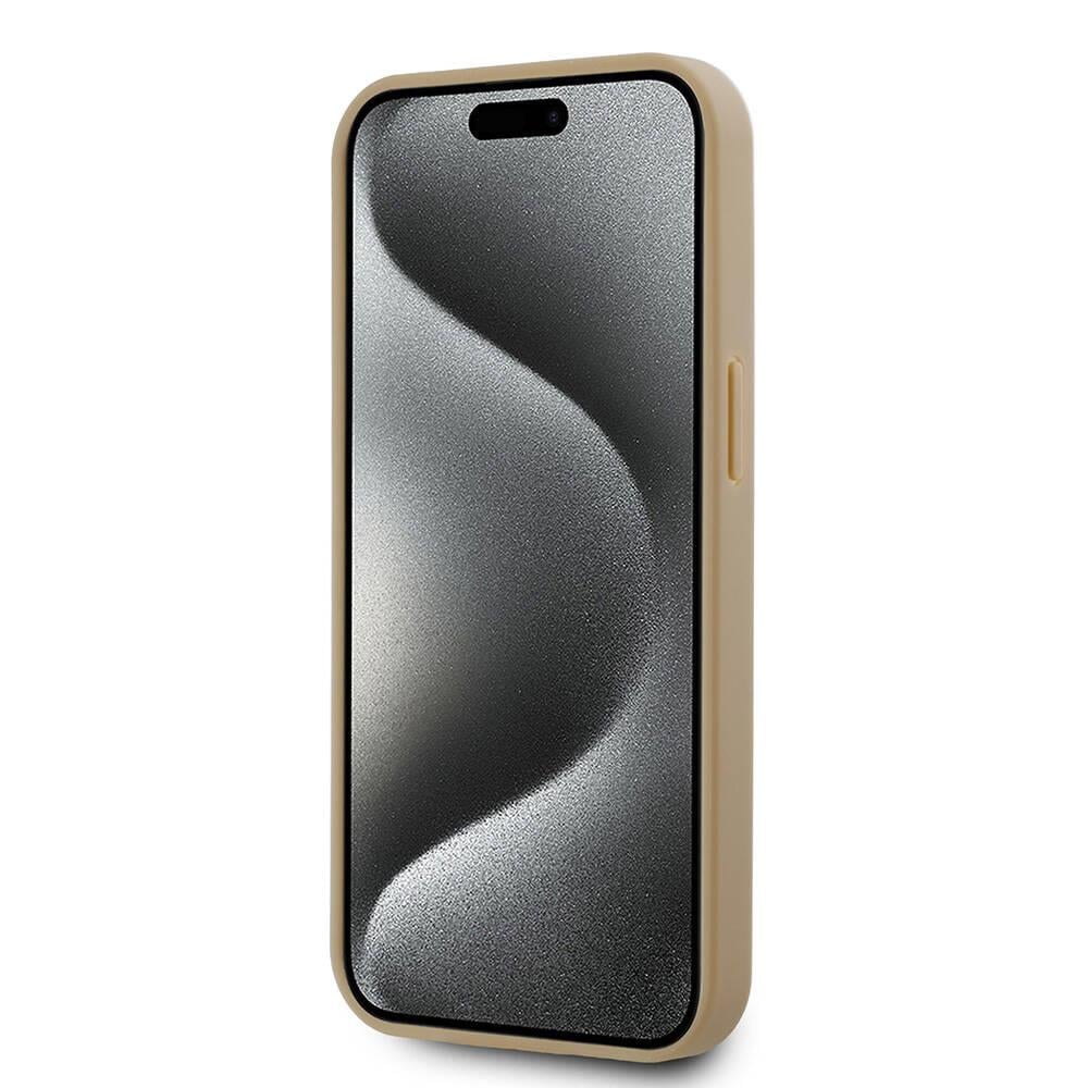 Apple iPhone 15 Kılıf Karl Lagerfeld Orjinal Lisanslı M-safe Şarj Özellikli KL Yazılı Hot Stamp Kapak