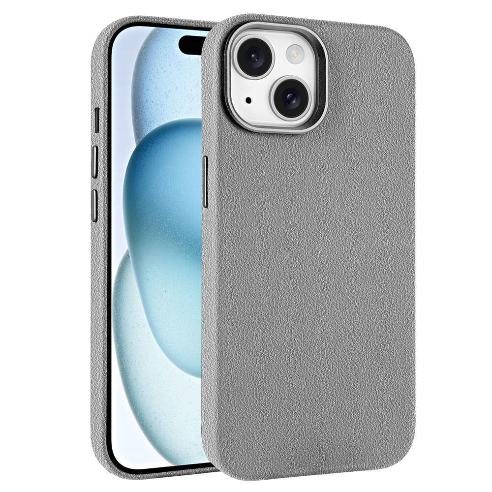 Apple iPhone 15 Kılıf M-safe Şarj Özellikli PU Deri Zore Adora Kapak