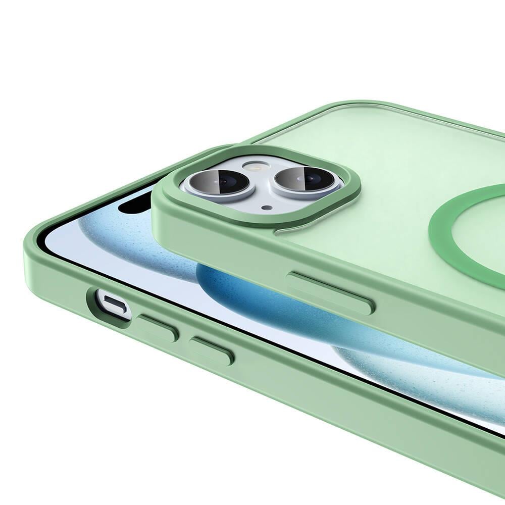 Apple iPhone 15 Kılıf M-safe Şarj Özellikli YoungKit Crystal Color Serisi Kapak