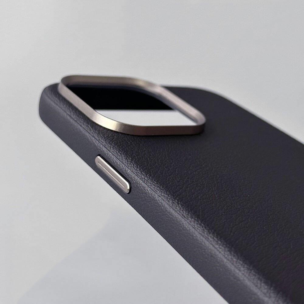 Apple iPhone 15 Kılıf M-safe Şarj Özellikli PU Deri Zore Adora Kapak