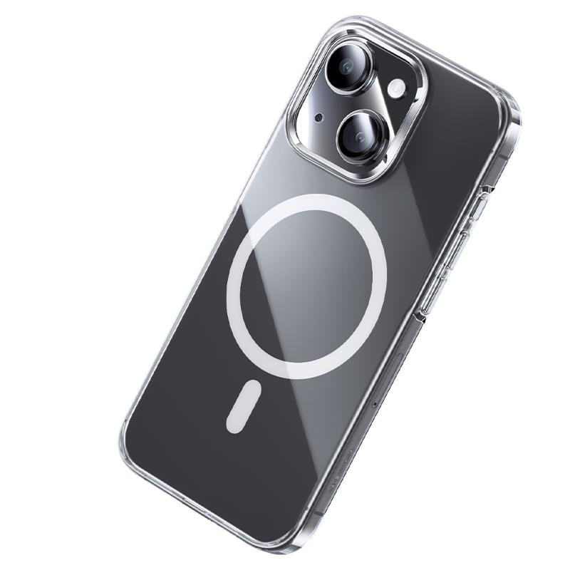 Apple iPhone 15 Kılıf M-safe Şarj Özellikli Benks ​​​​​​Crystal Serisi Şeffaf Kapak
