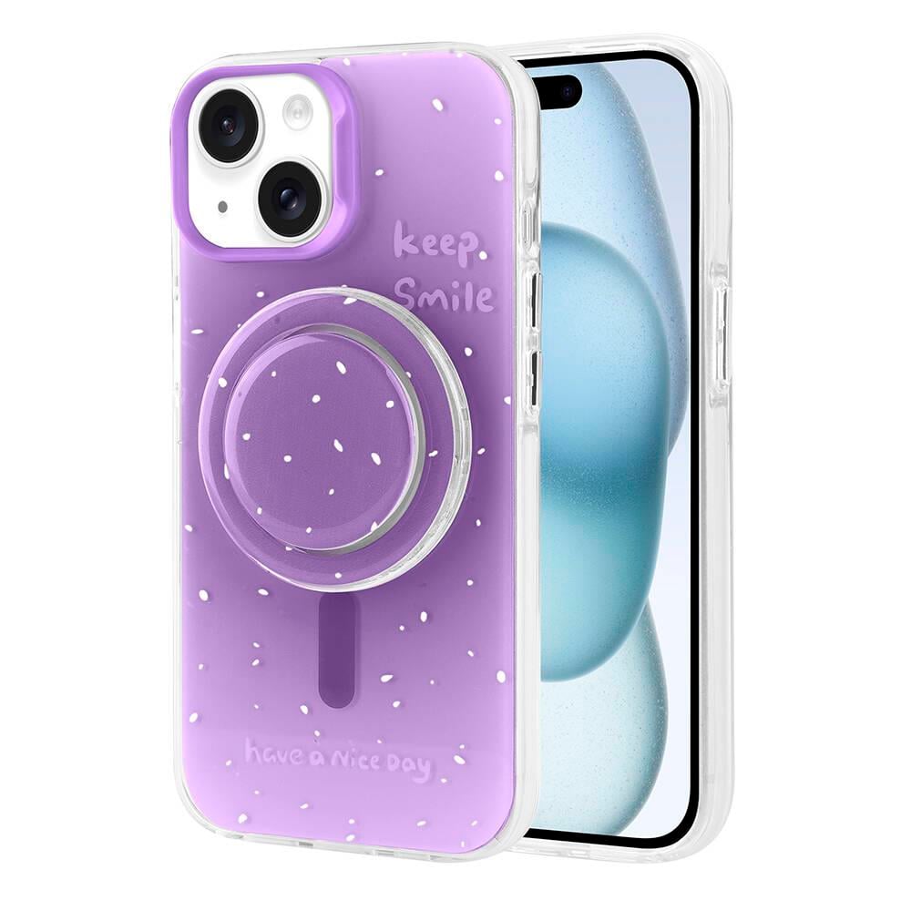 Apple iPhone 15 Kılıf M-safe Şarj Özellikli Tak-Çıkar Pop Soketli Zore Tiktok Kapak