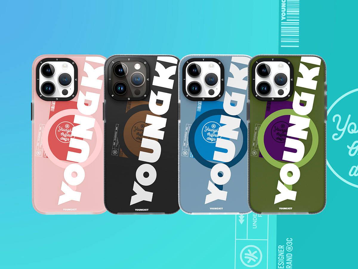 Apple iPhone 15 Kılıf M-safe Şarj Özellikli Youngkit Binfen Serisi Yazı Temalı Kapak