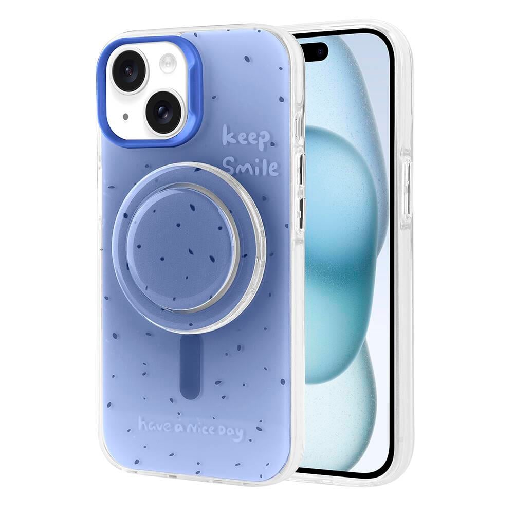 Apple iPhone 15 Kılıf M-safe Şarj Özellikli Youngkit Colored Sand Serisi Kapak