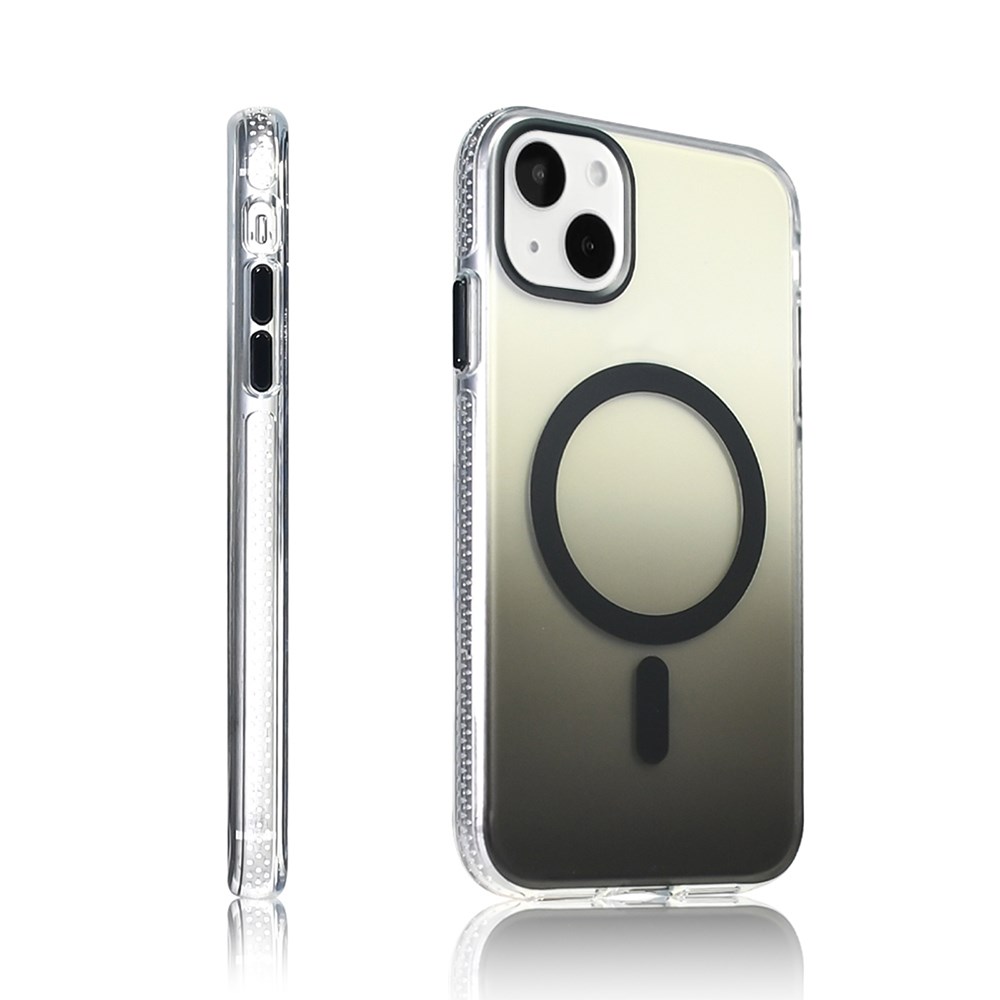 Apple iPhone 15 Kılıf M-safe Şarj Özellikli Transparan Renk Geçişli Zore Toros Kapak
