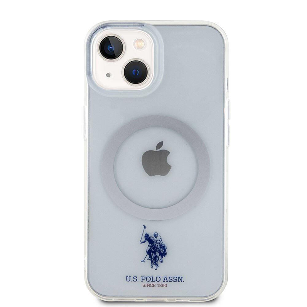 Apple iPhone 15 Kılıf U.S. Polo Assn. Orjinal Lisanslı M-safe Şarj Özellikli Transparan Tasarım Kapak