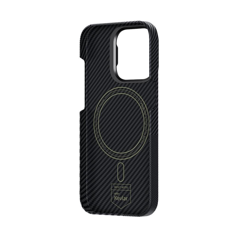 Apple iPhone 15 M-safe Şarj Özellikli Karbon Fiber Benks Montage ArmorAir Kevlar Kapak